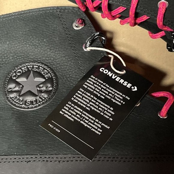 CONVERSE Chuck Taylor Crafted Leather Terrain Boots Shoe 173213C Black - Picture 10 of 11